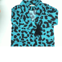 Women's purple suit with black pattern 