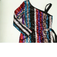 Rainbow Pattern Off Shoulder Short Dress for Women 