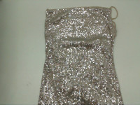 Women's silver strapless dress 