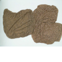 Set of 2 Women's cream-colored short tube top and long skirt 