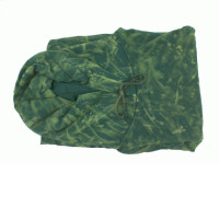 Black hooded sweatshirt with brown pattern 