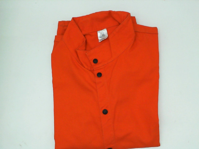 Orange button-down long-sleeved round-neck shirt Orange button-down long-sleeved round-neck shirt