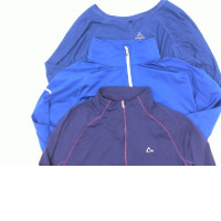 Set of 3 Blue long sleeve round neck workout shirt 