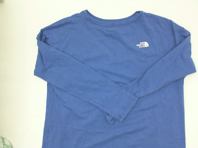 Women's blue long-sleeved round neck shirt Women's blue long-sleeved round neck shirt