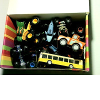 box of toy cars