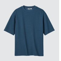 AIRism Cotton Oversized Crew Neck T-Shirt UNIQLO AIRism Cotton Oversized Crew Neck T-Shirt UNIQLO