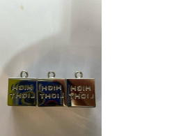 Set of 3 Square pendant necklace with letters in the center Set of 3 Square pendant necklace with letters in the center