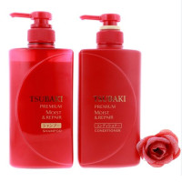 Set of 2 Shiseido Tsubaki Premium Moist Hair Care Set, Shampoo (490ml) & Conditioner (490ml)