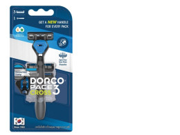 Set of 2 DORCO Pace 3 Cross 3-Blade Razor with 3 Cartridges