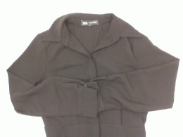 Black button-down collar long dress Black button-down collar long dress