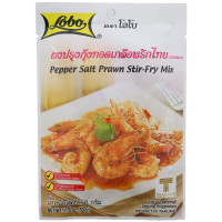 Set of 10 Lobo Pepper Salt Prawn Stir Fry Mix 50g.