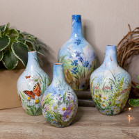 Set of 4 Ceramics Flower Vase, Summer