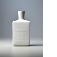Square ceramic bottle-vase