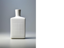 Square ceramic bottle-vase