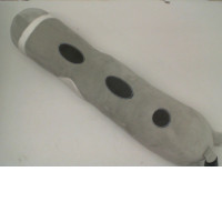 Gray cat shaped long pillow 