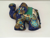 Blue elephant doll 