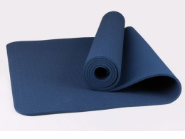 Dark blue yoga mat