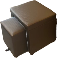 Brown footstool Brown footstool