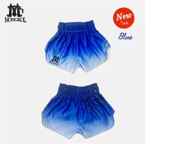 MONGKOL Boxing Shorts MuayThai Fight Training MMA Blue Gradient Satin Gym Trunks MONGKOL Boxing Shorts MuayThai Fight Training MMA Blue Gradient Satin Gym Trunks