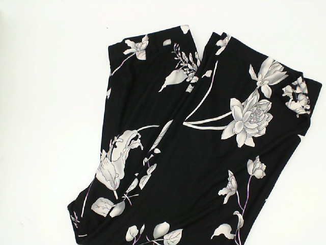 Black long slacks with white pattern Black long slacks with white pattern