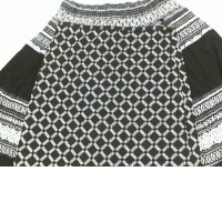 Set of 2 Women's black short skirt with white pattern 