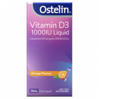 Set of 3 Ostelin Vitamin D3 1000IU Capsules 250 - Supports Bone Strength - Maintains Healthy Immune System & Muscle Function - Supports General Well-Being
