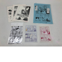 Set of 7 manga page prints