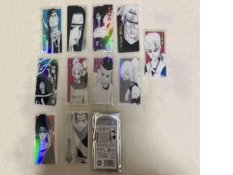 Set of 11 holographic anime cards