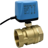 2" Normally Closed/Open 2 Way Brass Ball Valve 220V 12V 24V 2 Wire Electric Ball Valve For Solenoid Valve Replacement (Color: 24VDC_Normal Closed, Size: DN50) Brand: DEBLAN