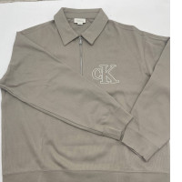 Beige men's sweatshirt with collar Beige men's sweatshirt with collar