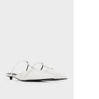 Women's White Low Heel Shoes