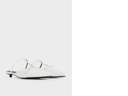 Women's White Low Heel Shoes