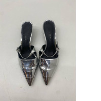 Women's silver pointed toe high heels 