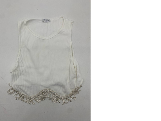 Small white sleeveless women's shirt Small white sleeveless women's shirt