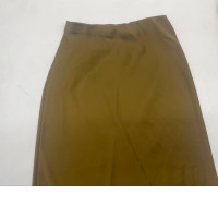 Dark brown ZARA long silk skirt