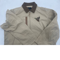 Beige jacket with a collar with a duck patch