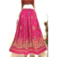 Pink long skirt with bells Pink long skirt with bells