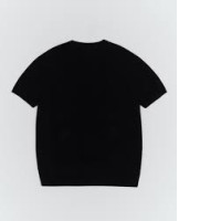Knitted black t-shirt
