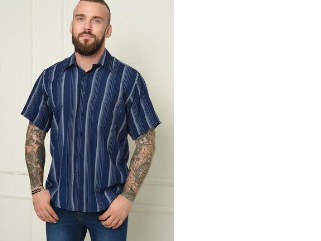 Men's dark blue striped shirt Men's dark blue striped shirt