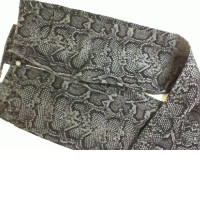 Velvet trousers with snakeskin pattern