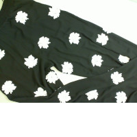 Women's Black Trousers with Embroidered Flowers