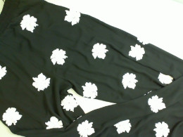 Women's Black Trousers with Embroidered Flowers