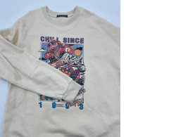Light beige longsleeve with CHILL SINCE 1993 print