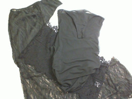 Women's 3-piece suit. Sheer lace skirt, white top with black lace, sheer bodysuit Women's 3-piece suit. Sheer lace skirt, white top with black lace, sheer bodysuit