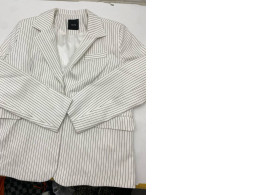 Women's long white suit with black stripes Women's long white suit with black stripes