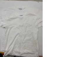 Set of 2 Women's white short-sleeved round neck t-shirt 