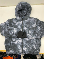 Women's Long Sleeve Hooded Sweatshirt in Blue and White