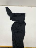 Women's black one-shoulder long dress