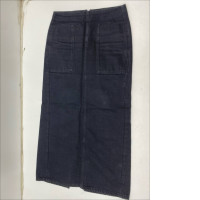 Women's long black denim skirt