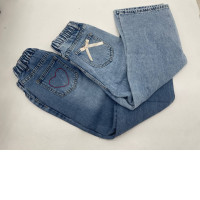 Set of 2 children's jeans with with elastic waistband Set of 2 children's jeans with with elastic waistband